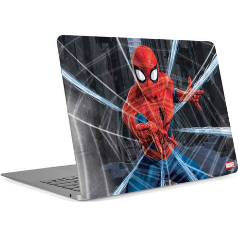 Marvel Spiderman Web Throw Apple MacBook Air Skin